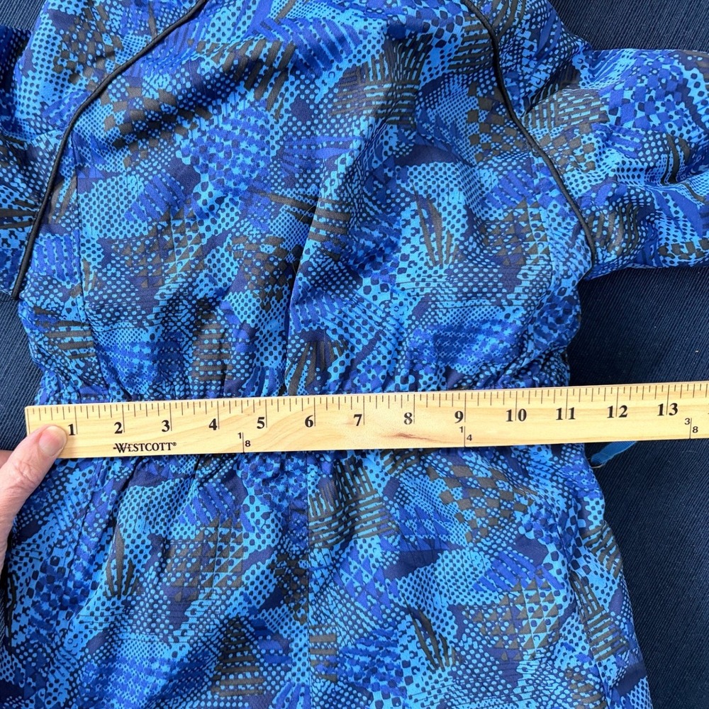 REI Toddler 2T Blue Geometric Print Fleece Lined Durable Ski Snowsuit Bunting - Picture 7 of 16